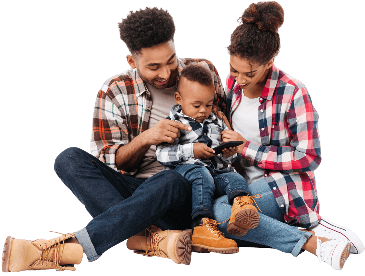 Family sitting together